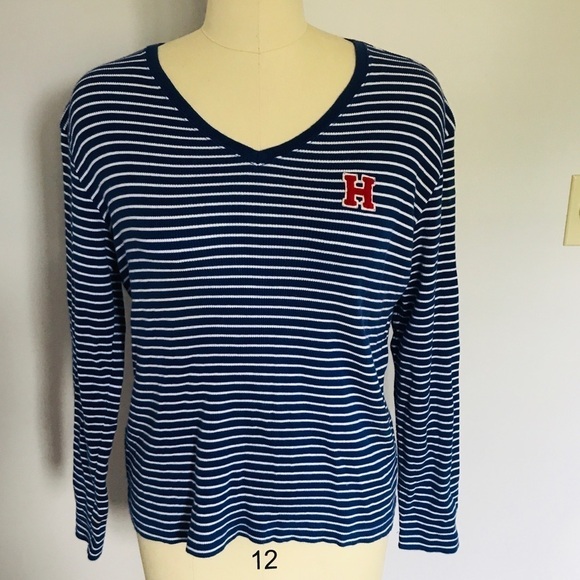 Tommy Hilfiger Varsity Letter Stripe Tee- XL - Picture 1 of 5